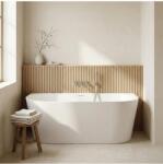 Rea Cada freestanding cu ventil crom periat Rea Capri Slim 150 cm alb (KPL-W2503)