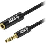 AlzaPower AluCore Audio 3, 5mm Jack (M) to 3, 5mm Jack (F), 5m, fekete (APW-CBA3JF05B)