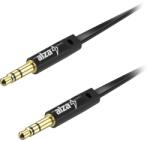 AlzaPower FlatCore Audio 3.5mm Jack (M) to 3.5mm Jack (M), 0.5m - fekete (APW-CBA3JMF005B)