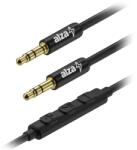 AlzaPower Alucore Audio 3, 5 mm Jack 4P-TRRS (M) to 3, 5 mm Jack (M), 0.5m - fekete (APW-CBA4JM005B)