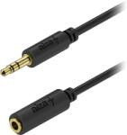 AlzaPower Core Audio 3, 5mm Jack (M) to 3, 5mm Jack (F), 10m, fekete (APW-CBA3JF110B)