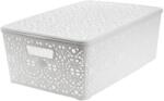 MEGAPLAST Mega Plast MONAKO XL + fedő, 14, 5 × 40, 3 × 27cm, fehér (MAT26411)