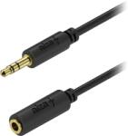 AlzaPower Core Audio 3, 5 mm Jack (M) to 3, 5 mm Jack (F), 1m - fekete (APW-CBA3JF11B)