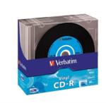 Verbatim CD-R 700MB 52x - Vékony tok 10db AZO Vinyl (CDV7052V10VIN)