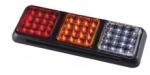 LAP Eletrical Lampa stop auto dreptunghiulara LED cu 3 cadrane Pozitie/Frana-Semnalizator-Marsarier 12/24V