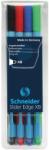 Schneider Slider Edge XB golyóstoll készlet (4db) 0.7mm, kupakos - Hagyományos színek (TSCSLEXBV4H)
