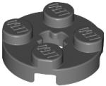 LEGO® 4032c85 - LEGO sötétszürke lap 2 x 2 méretű, kerek, x-tengely lyukkal