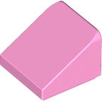 LEGO® 54200c104 - LEGO világos pink lap 1 x 1 x 2/3 méretű, lejtő