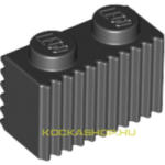 LEGO® 1x1x2 fekete elem, bordázott | 287726