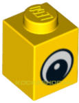 LEGO® 1x1x1 sárga kocka rajzolt szemmel | 4569076