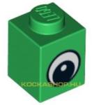 LEGO® 1x1x1 zöld kocka rajzolt szemmel | 4569081