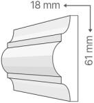 ANRO Kültéri díszléc BR-16 - natúr homlokzati díszléc (BR-16)