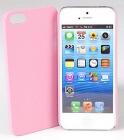 Jekod Shield bőrhatású műanyag hátlaptok kijelzővédő fóliával Apple iPhone 5, 5S, SE-hez rózsaszín*