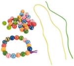 Goki 44 db-os gyöngyfűző készlet, fa