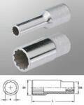 Genius Tools Dugókulcs - crowafej 1/2" 12 szög hosszú 25 mm Genius (437825)