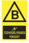  munkavédelmi tábla pvc 160x250 b tűzveszélyeségi fokozat