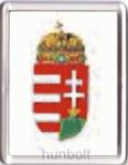  Magyar címer fehér alapon hűtőmágnes (műanyag keretes)