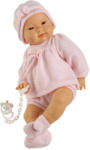 Llorens Csecsemő baba rózsaszín ruhában ázsiai - 45 cm (45024)