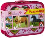 Schmidt Spiele Lovak puzzle fém bőröndben 2x26 + 2x48 db-os (55588)