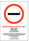  Dohányzásra kijelölt hely, PVC tábla (21x30 cm, A/4 méret) - mentolada-webaruhaz