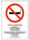  Tilos a dohányzás, PVC tábla (21x30 cm, A/4 méret) - mentolada-webaruhaz