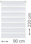 Gardinia EASYFIX sávos roló, fehér, ajtóra: 90x220 cm (31310)