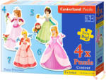 Castorland Csinos hercegnők 4, 5, 6 és 7 db-os sziluett puzzle