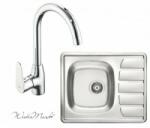Alveus ZOOM-10 beépíthető mosogatótálca + Ferro íves csaptelep (1098940+BAG4)