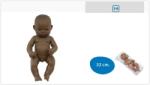 Miniland Bebe African - Baietel fara lenjerie 32 cm (ML31033) Papusa