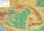 Stiefel Magyarország domborzata térkép, Kárpát-medence domborzata térkép duo Magyarország könyöklő fóliás 65x45 cm