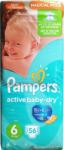 Pampers Active Baby-Dry 6 Extra Large peste 15 kg Giant Pack - 56 buc