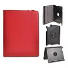 Tel1 Book Rotated oldalra nyíló bőrbevonatos támasztós tok Samsung T110 Galaxy Tab 3 Lite 7.0-hoz piros*