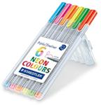 STAEDTLER Liner 0.3 mm, 6 culori/set neon, STAEDTLER Triplus