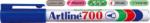 Artline Permanent marker ARTLINE 700, corp metalic, varf rotund 0.7mm - albastru (EK-700-BL)