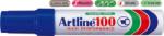 Artline Permanent marker ARTLINE 100, corp metalic, varf tesit 7.5-12.0mm - albastru (EK-100-BL)