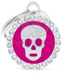  My family medalion - Glam în formă de cerc, craniu pink