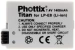 Phottix Acumulator Phottix LP-E8 pentru Canon 550D, 600D 1020mAh