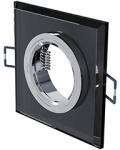 Lumines Olcsó üveg spot lámpatest, RIA, négyzet, fix, fekete (TR-RIA-WOSZK-CZ (20-1220-19))