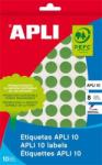 APLI Etikett, 16 mm kör, kézzel írható, színes, APLI, zöld, 432 etikett/csomag (LCA2741) - tutitinta