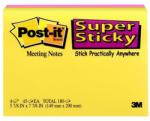 3M POSTIT Öntapadó jegyzettömb, 203x152 mm, 4x45 lap, 3M POSTIT "Super Sticky", vegyes színek (LP6845SSP)