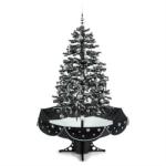 oneConcept Everwhite karácsonyfa 180 cm - hóhullás hatás, LED, fekete