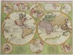 Stiefel Antik Föld térkép könyöklő