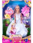 DEFA Lucy hercegnő baba fehér ruhában, kiegészítőkkel - 30 cm