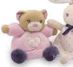 Kaloo Petite Rose Mini Chubbies - Ursulet roz din plus moale in cutie de cadou 12 cm