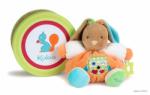 Kaloo Colors Chubby Rabbit Owl - Iepuras din plus moale cu clopotel in ambalaj cadou 25 cm