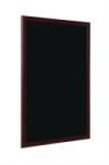  Krétás információs tábla, fekete felület, 60x90 cm, cseresznyefa színű keret (VVBI04) - papirdepo