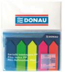 DONAU Jelölőcímke, műanyag, nyíl forma, 5x25 lap, 12x45 mm, DONAU, neon szín (D7556) (7556001PL-99)