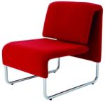 ALBA Ügyfélváró szék, fém és szövet, ALBA "Comfort", piros