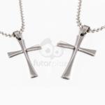 Fashion Páros ékszer - ezüst bevonatos kereszt nyaklánccal