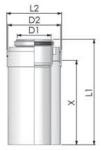 Tricox PPs/Alu cső 110/160mm, hossz 250mm (PACS055) - meleget